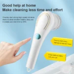 Handheld Eectric Cleaning Brush Cordless Spin Scrubbe With 5 Replaceable Brush Heads USB Rechargeable 360°Power Scrubbe 4