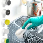Handheld Eectric Cleaning Brush Cordless Spin Scrubbe With 5 Replaceable Brush Heads USB Rechargeable 360°Power Scrubbe 5