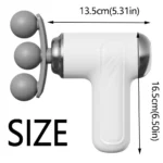 Multi Replaceable Headed Triple-headed Muscle Massager Handheld Replaceable Head Mini Electric Fascia Massager Rechargeable 5
