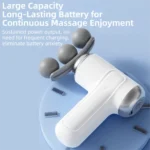 Multi Replaceable Headed Triple-headed Muscle Massager Handheld Replaceable Head Mini Electric Fascia Massager Rechargeable 4