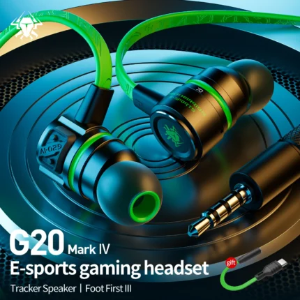 PLEXTONE G20 Wired game earphones for in ear esports listening, positioning, and chicken eating 2