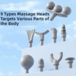 Multi Replaceable Headed Triple-headed Muscle Massager Handheld Replaceable Head Mini Electric Fascia Massager Rechargeable 6