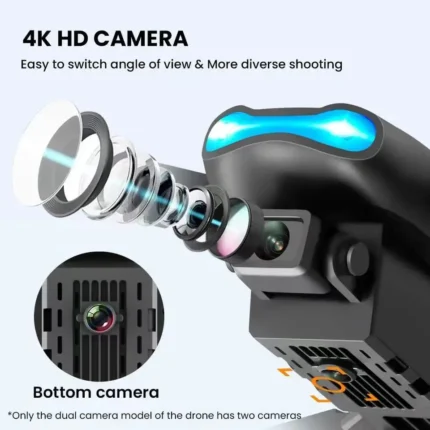 Professional Drone E99 HD 4k camera Foldable Mini WIFI FPV RC Aerial photography quadcopter RC helicopter with tarmac toys 2